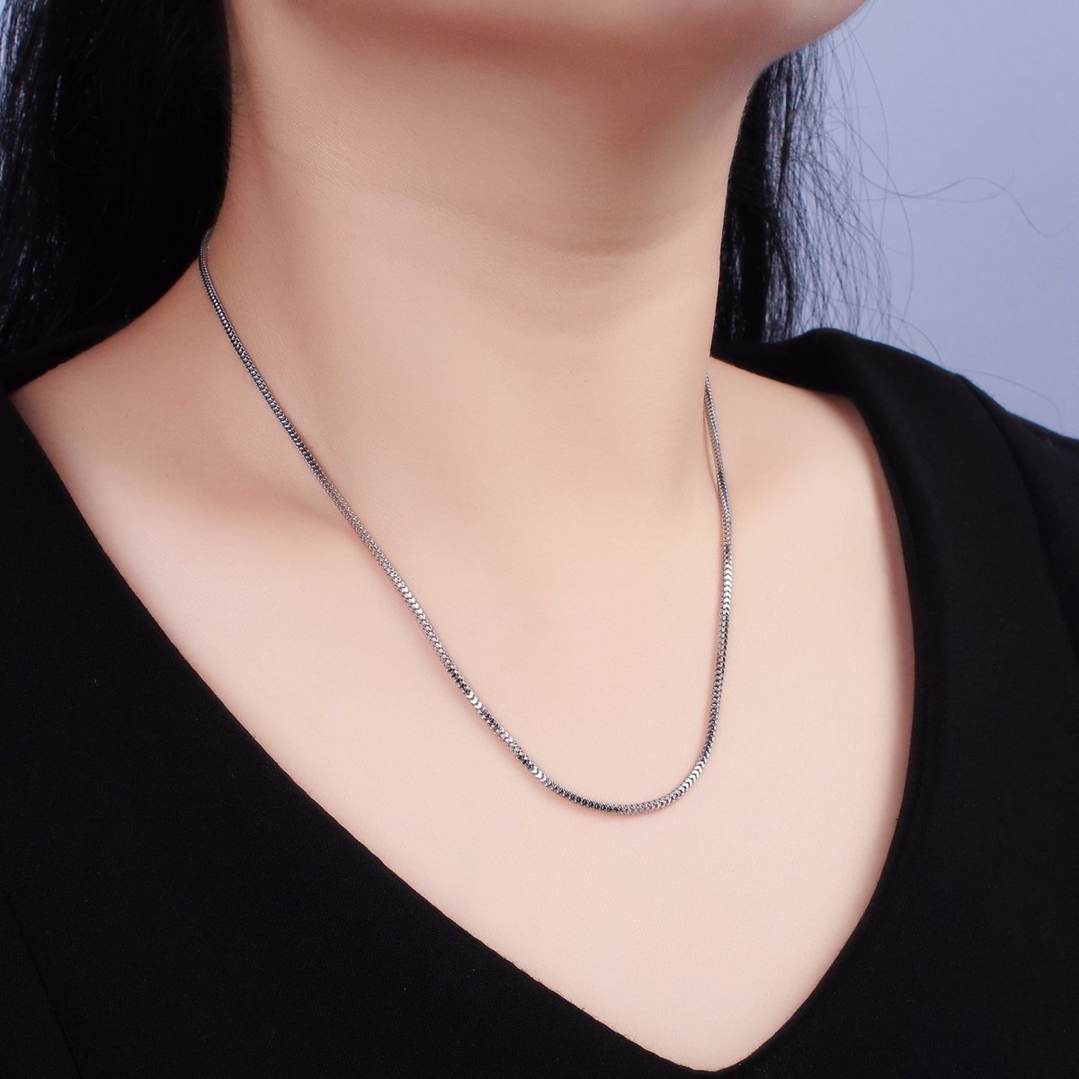 18.5 inch Stainless Steel Herringbone Chain For Wholesale Chains And Jewelry Making Supplies Findings | WA-2113 Clearance Pricing