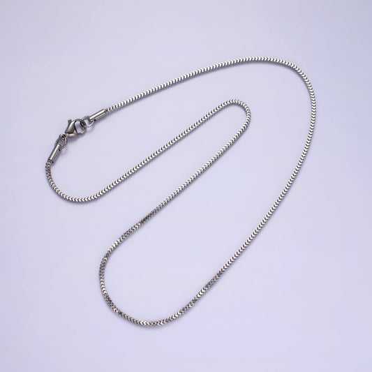 18.5 inch Stainless Steel Herringbone Chain For Wholesale Chains And Jewelry Making Supplies Findings | WA-2113 Clearance Pricing