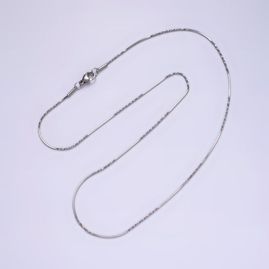 18.5'' Ready to Use Stainless Steel Cocoon Necklace Chain, Layer Snake Twisted Chain Necklace | WA-2095 Clearance Pricing