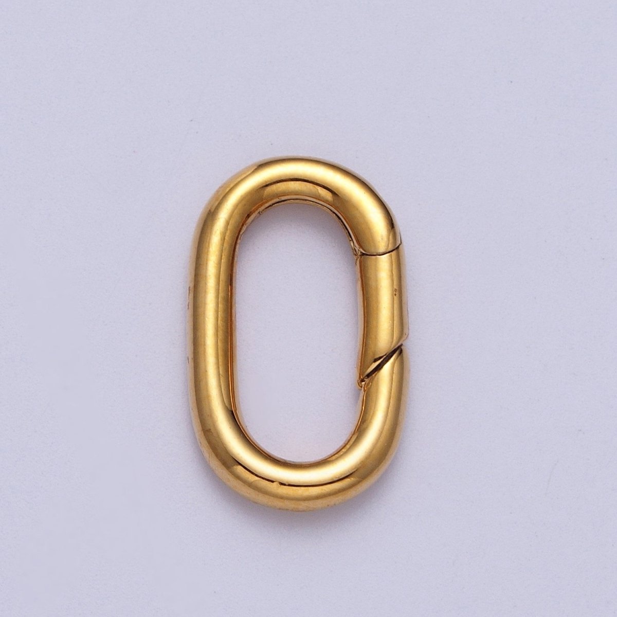 18K, 24K, White Gold Filled Oval Push Spring Ring Gate Jewelry Supply in Gold & Silver | K-295 K-296 K-297