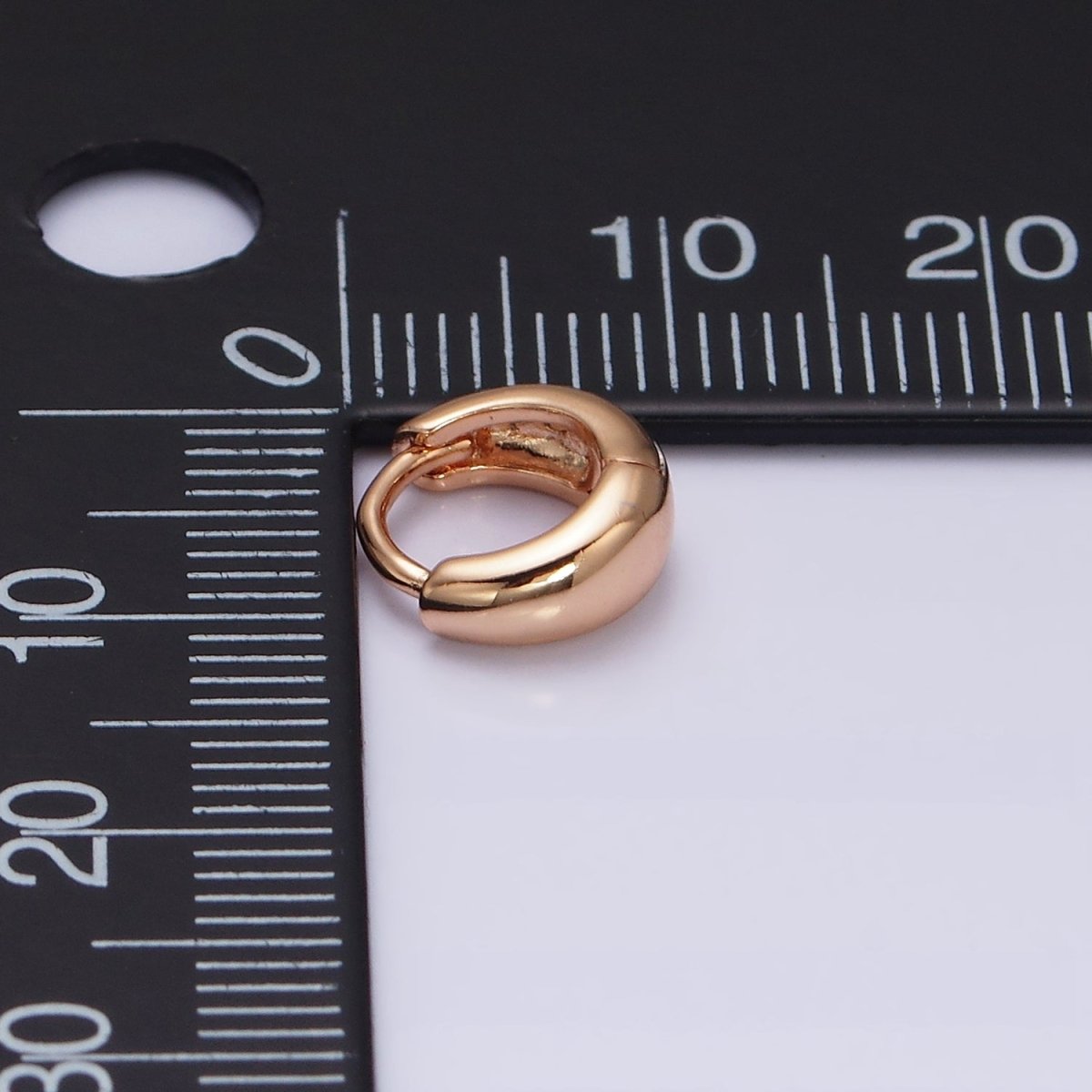 18K Gold Filled 10mm Cartilage Huggie Hoop Earrings | AD1277