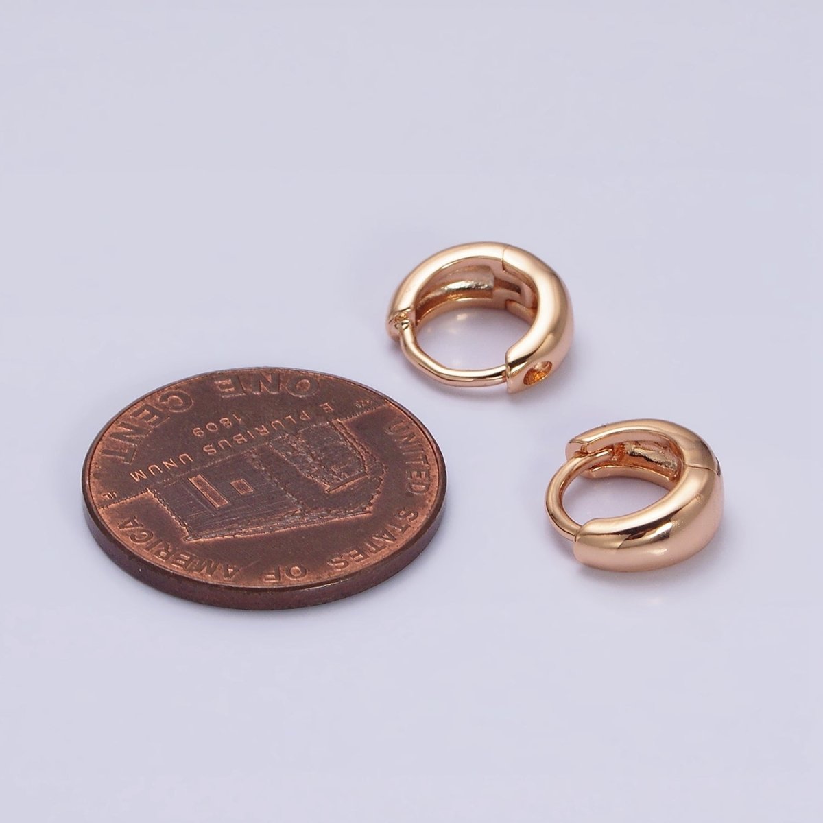 18K Gold Filled 10mm Cartilage Huggie Hoop Earrings | AD1277