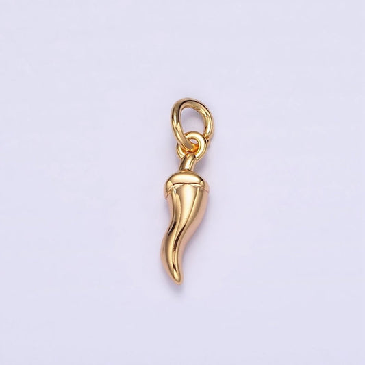 18K Gold Filled 11mm Chili Fruit Puffed Add-On Charm | N1764