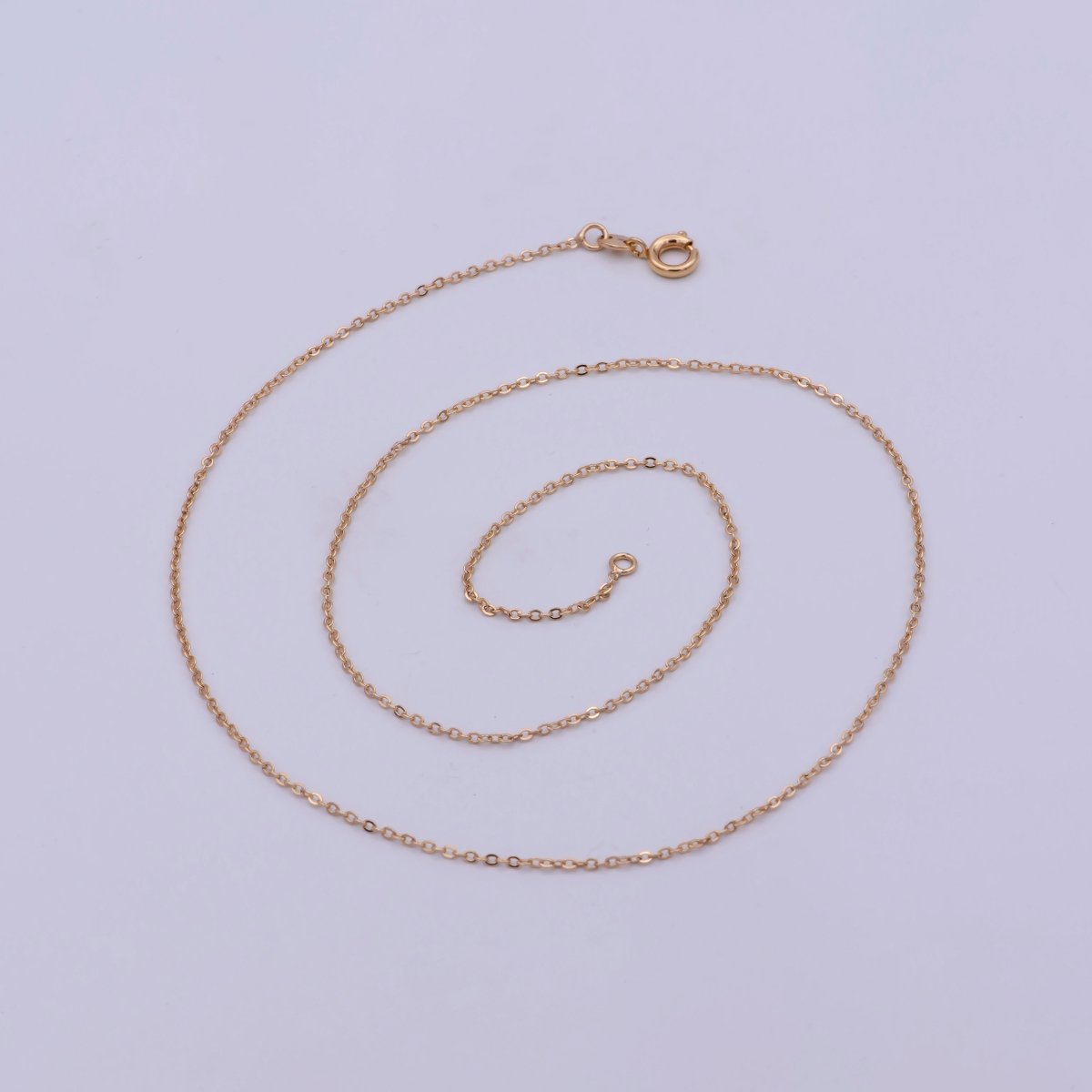 18K Gold Filled 1.2mm Cable Chain 18 inch Finished Necklace For Wholesale Necklace Dainty Jewelry Making Supplies | WA-480 Clearance Pricing