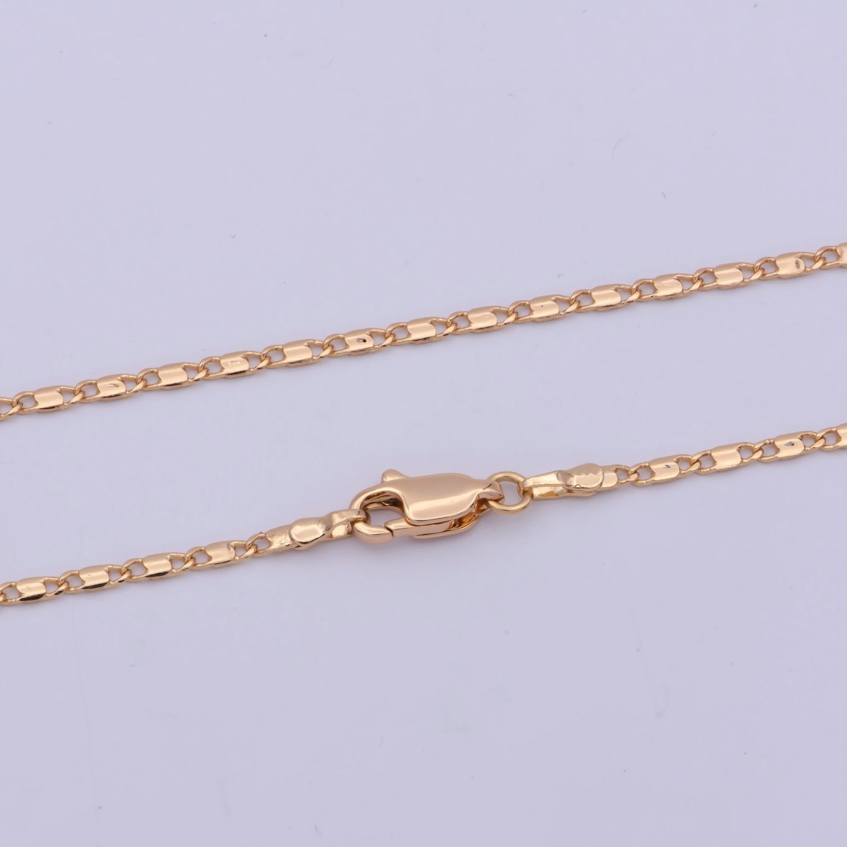 18K Gold Filled 1.6mm Anchor Scroll Chain 17.6 inch Finished Necklace For Wholesale Necklace Dainty Jewelry Making Supplies | WA-484 Clearance Pricing