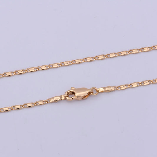 18K Gold Filled 1.6mm Anchor Scroll Chain 17.6 inch Finished Necklace For Wholesale Necklace Dainty Jewelry Making Supplies | WA-484 Clearance Pricing