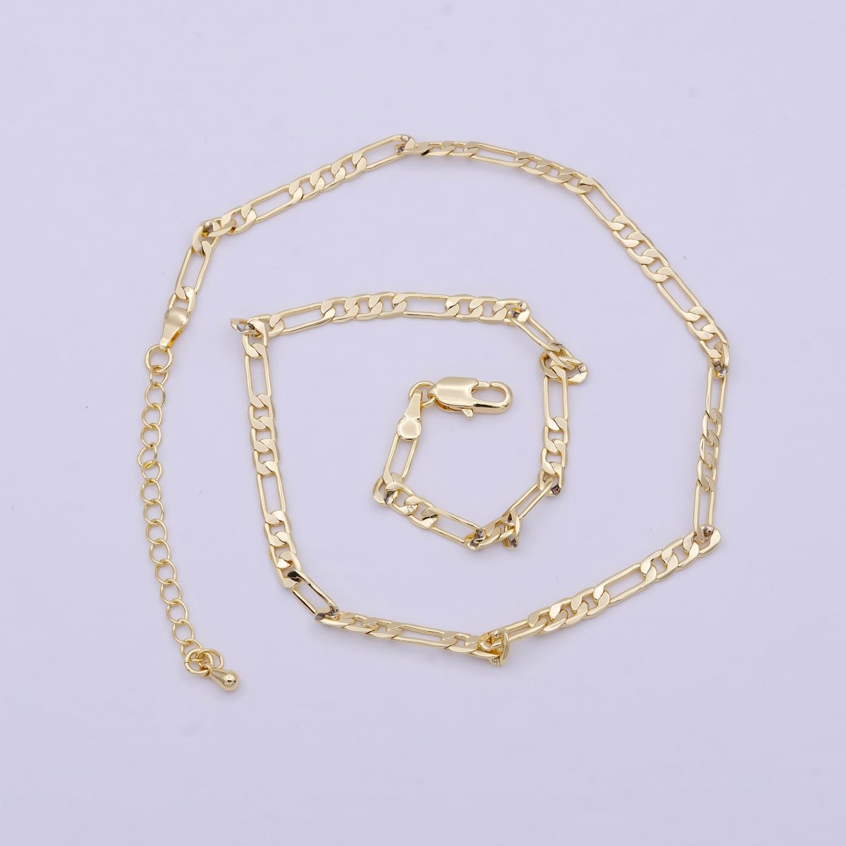 18K Gold Filled 4mm Figaro Chain For Wholesale Figaro Chains And Jewelry Making Supplies Findings | WA-838 Clearance Pricing
