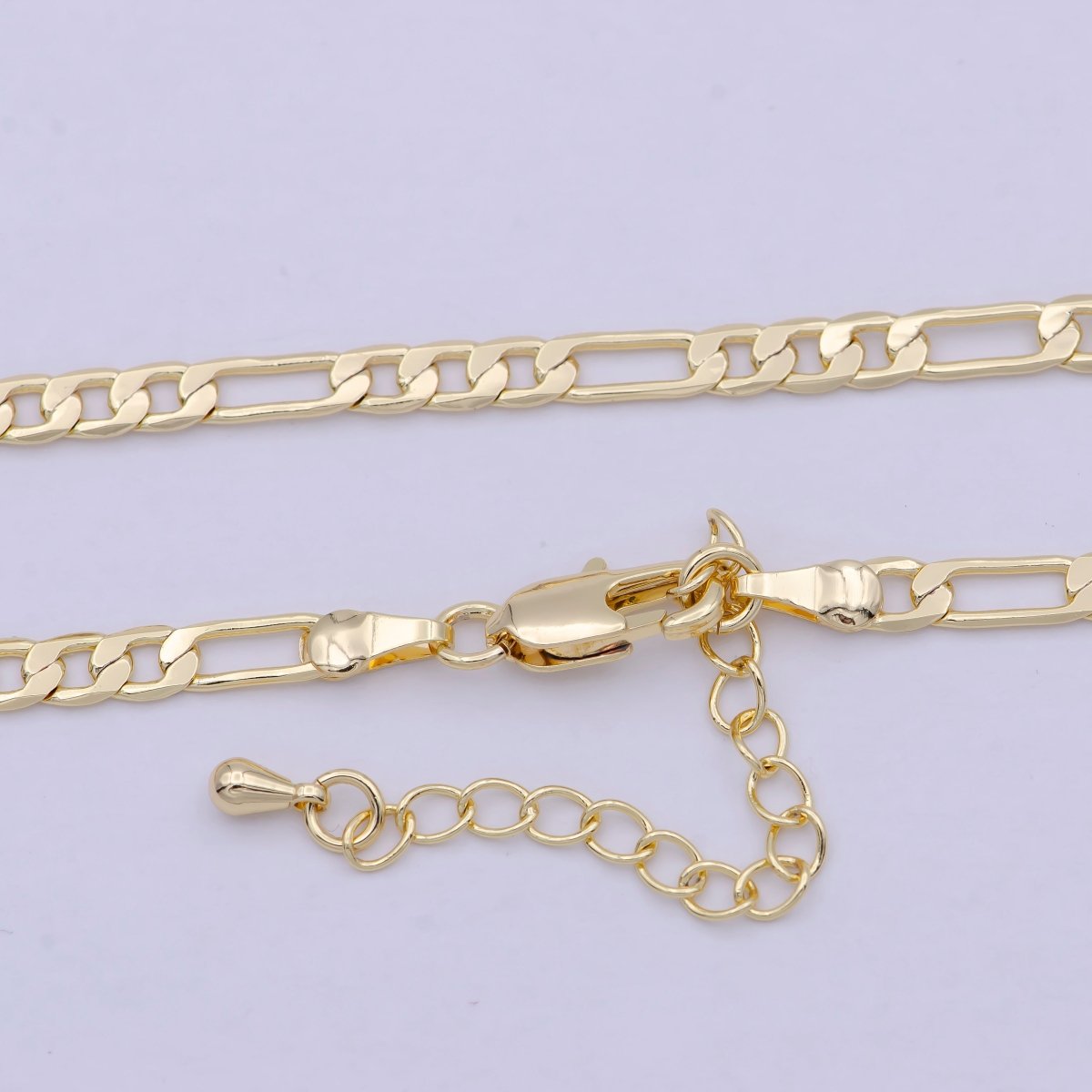18K Gold Filled 4mm Figaro Chain For Wholesale Figaro Chains And Jewelry Making Supplies Findings | WA-838 Clearance Pricing