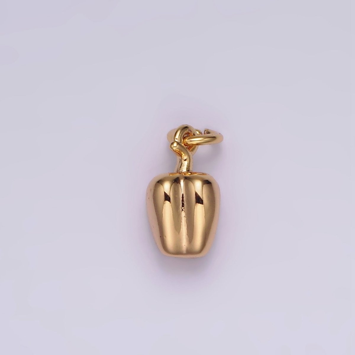18K Gold Filled 9.5mm Bell Pepper Fruit Puffed Add-On Charm | N1685