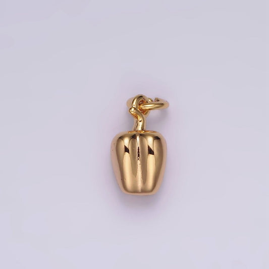 18K Gold Filled 9.5mm Bell Pepper Fruit Puffed Add-On Charm | N1685