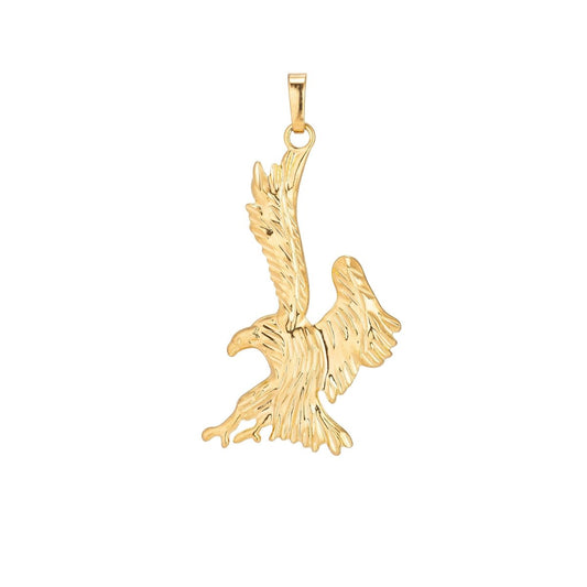 18K Gold Filled Bald Eagle Bird American Eagle Symbol Leader DIY Necklace Pendant Charm Bead Bails Findings for Jewelry Making H-478