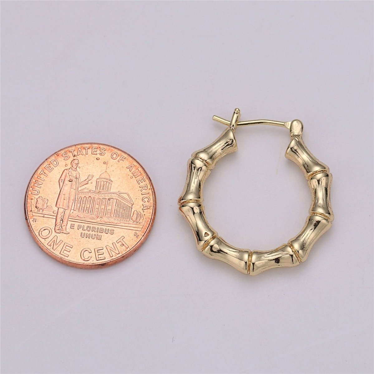 18k Gold Filled Bamboo Earrings Custom DIY Personalize Earrings Supplies Findings for Jewelry Making Supply K-001