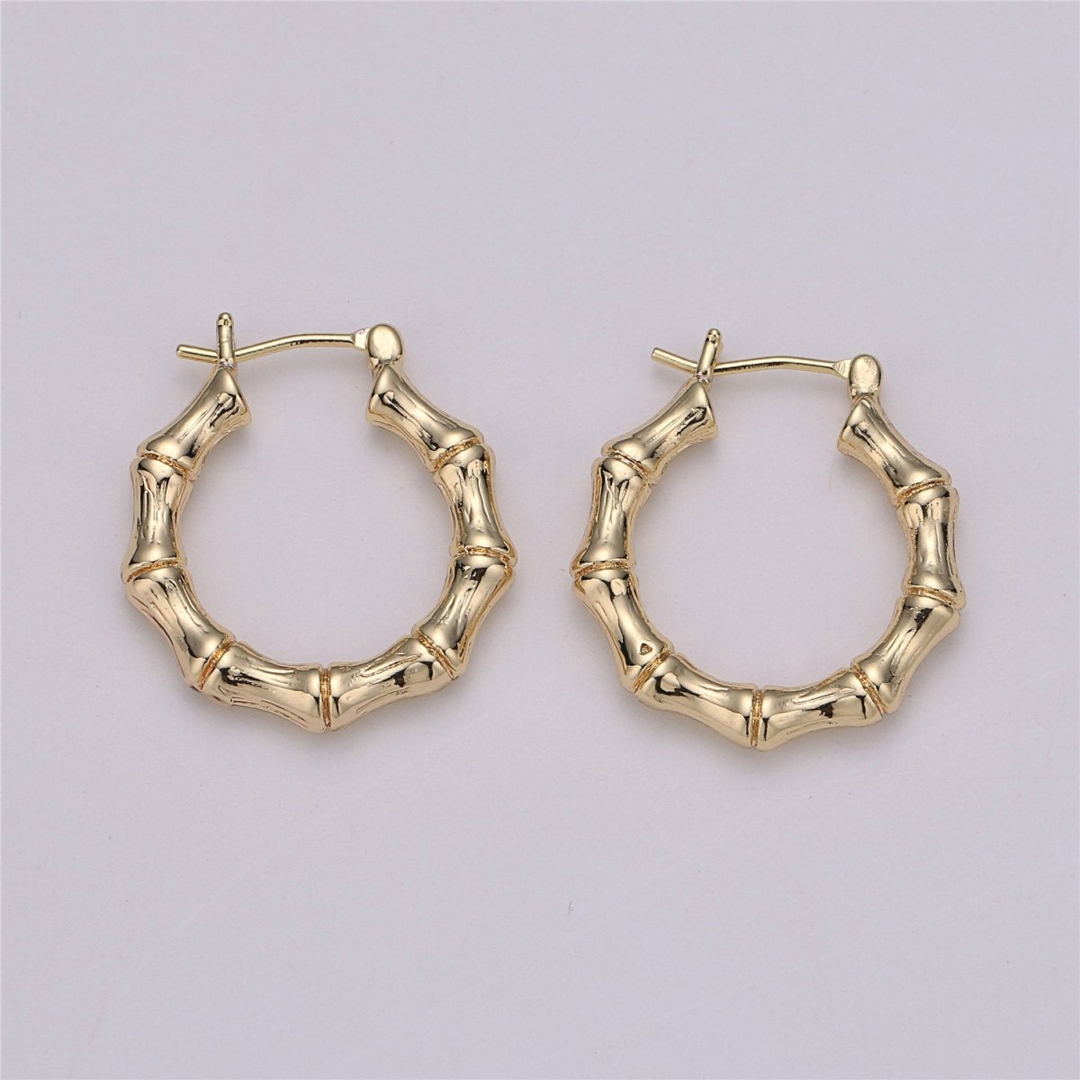 18k Gold Filled Bamboo Earrings Custom DIY Personalize Earrings Supplies Findings for Jewelry Making Supply K-001