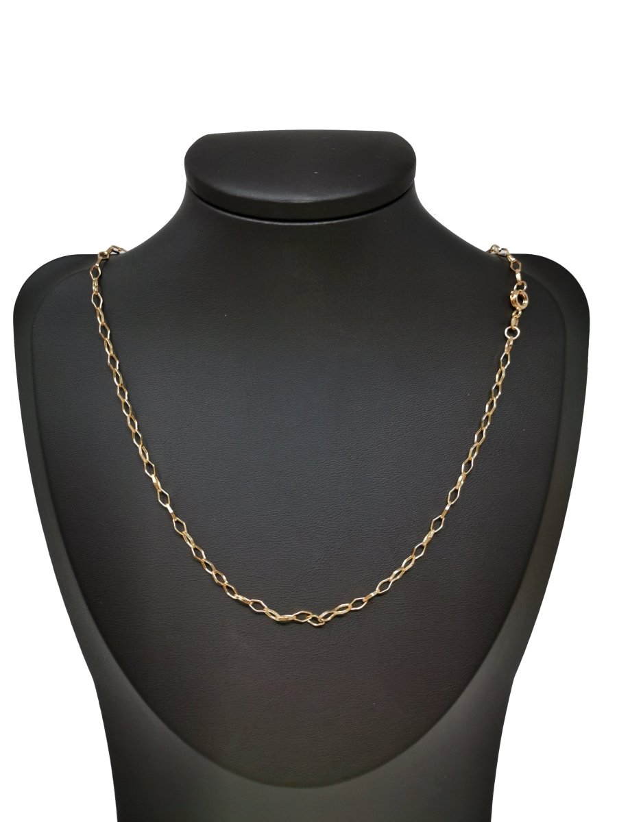 18K Gold Filled Cable Chain Necklace, 17.7 Inch Designed Finished Chain For Jewelry Necklace Making, 3mm Width Designed Necklace w/ Spring Ring | CN-716  Clearance Pricing
