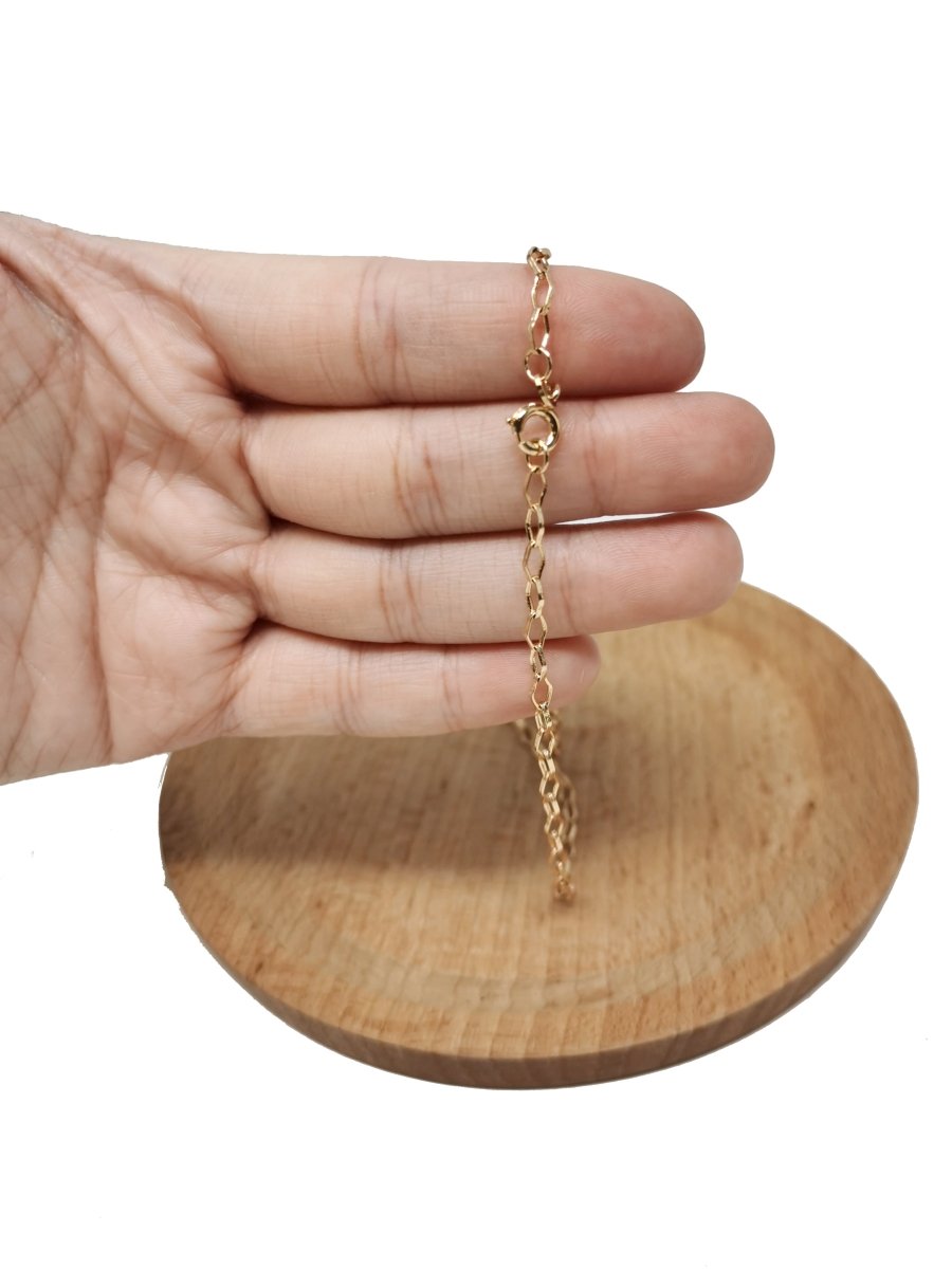 18K Gold Filled Cable Chain Necklace, 17.7 Inch Designed Finished Chain For Jewelry Necklace Making, 3mm Width Designed Necklace w/ Spring Ring | CN-716  Clearance Pricing