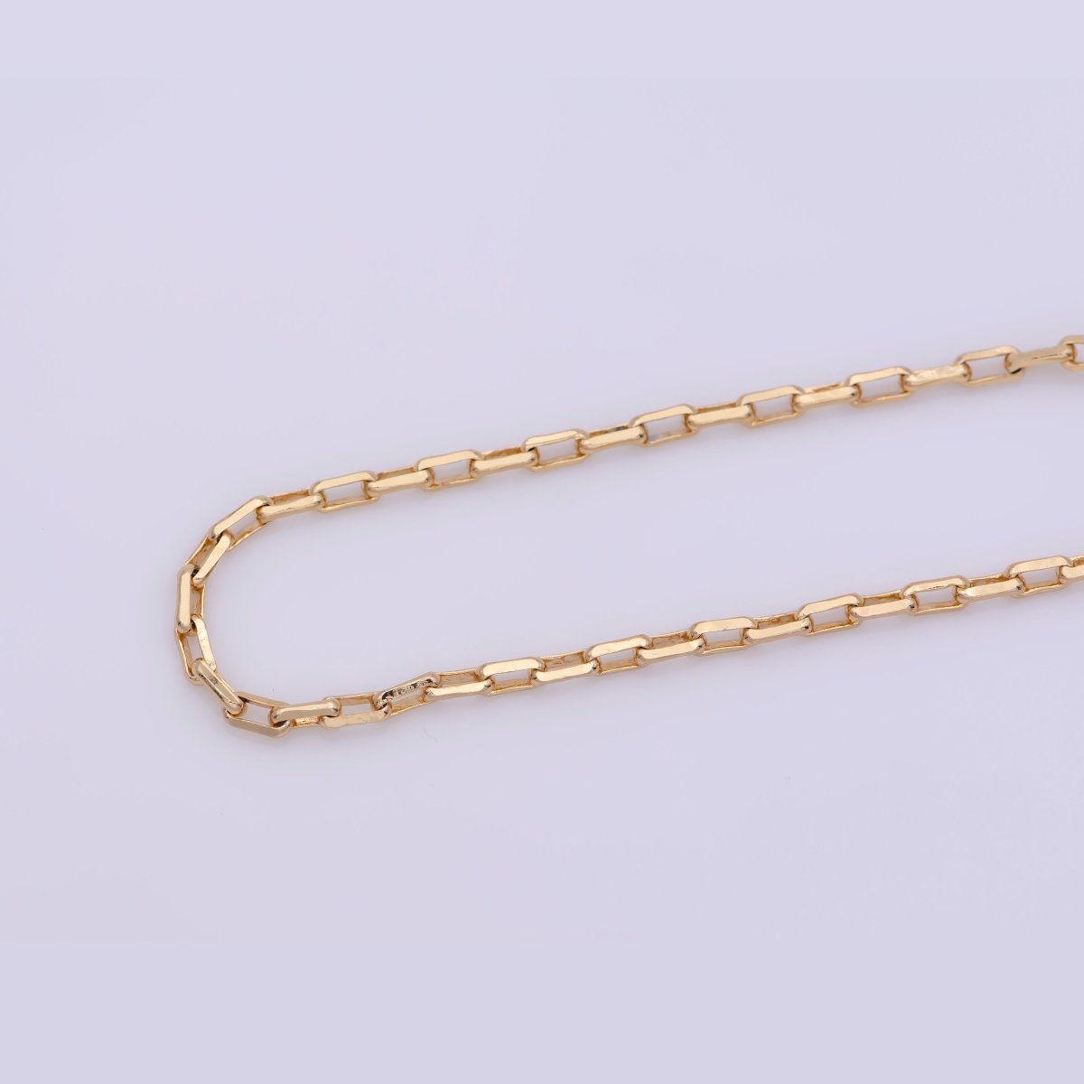 OS 18K Gold Filled Cable Chain Necklace, 19.6 inch Cable Finished Chain For Jewelry Necklace Making, Dainty 2.5mm Cable Necklace w/ Lobster Clasps | CN-737