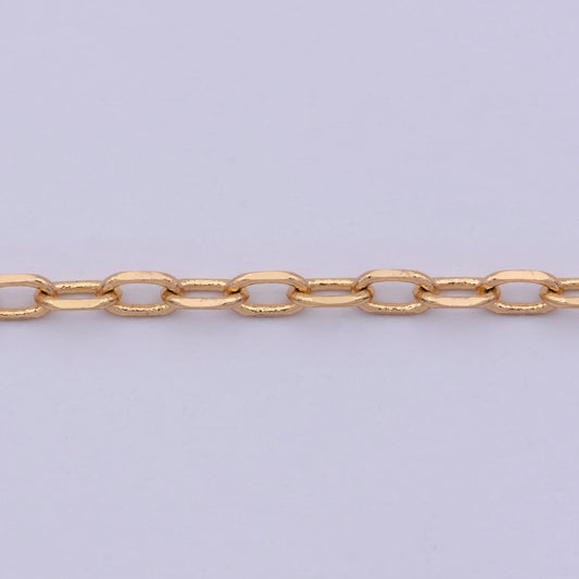 18K Gold Filled Cable Chain Necklace, 21.4 Inch Cable Chain Necklace, Dainty 1.7mm Link Necklace | WA-478 Clearance Pricing