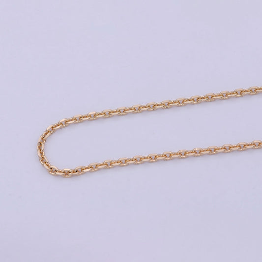 18k Gold Filled Cable Chain Necklace Layer Chain Necklace Ready to Wear 17.7 Inch | WA-761 Clearance Pricing