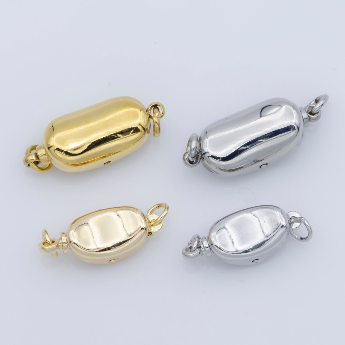 18k gold filled clasps, push in closure clasp jewelry findings for necklace making supply 19x7mm K-036 K-279