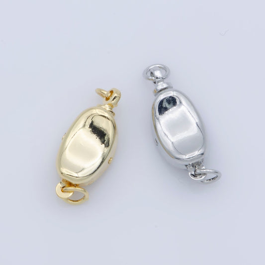18k gold filled clasps, push in closure clasp jewelry findings for necklace making supply 19x7mm K-036 K-279