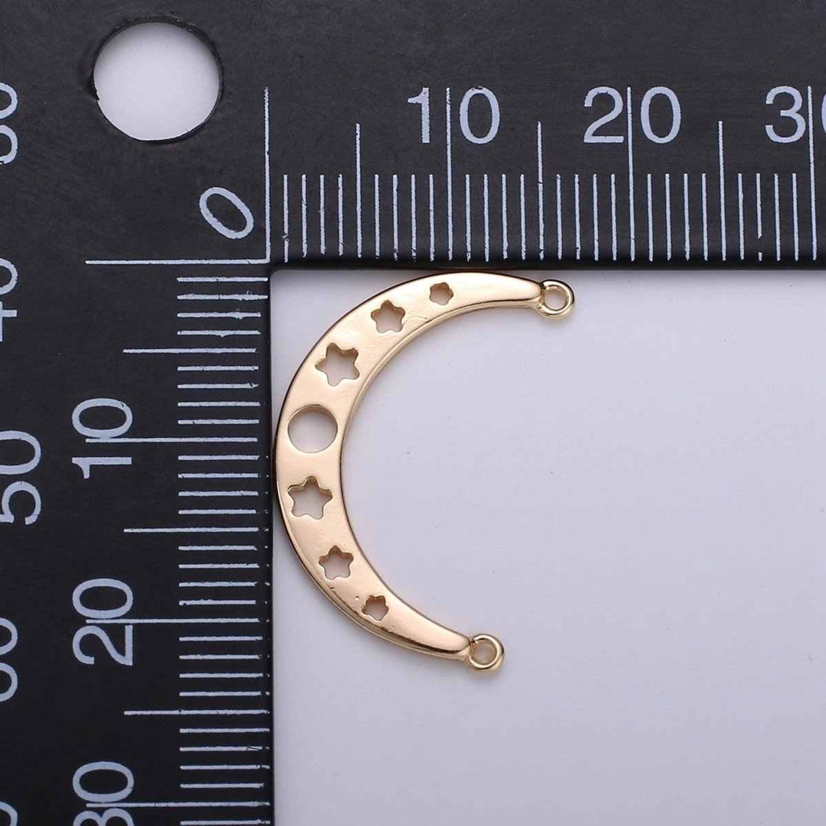 18k Gold Filled Crescent Moon Charm Gold Charm Pendant Minimalist Charm Pendant, Gold Moo Celestial Jewelry F-509
