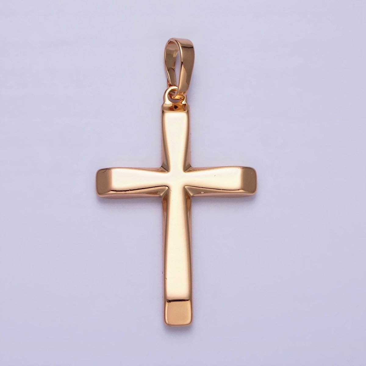 18K Gold Filled Cross Pendant Minimalist Cross Charm Religious Jewelry Making AA244