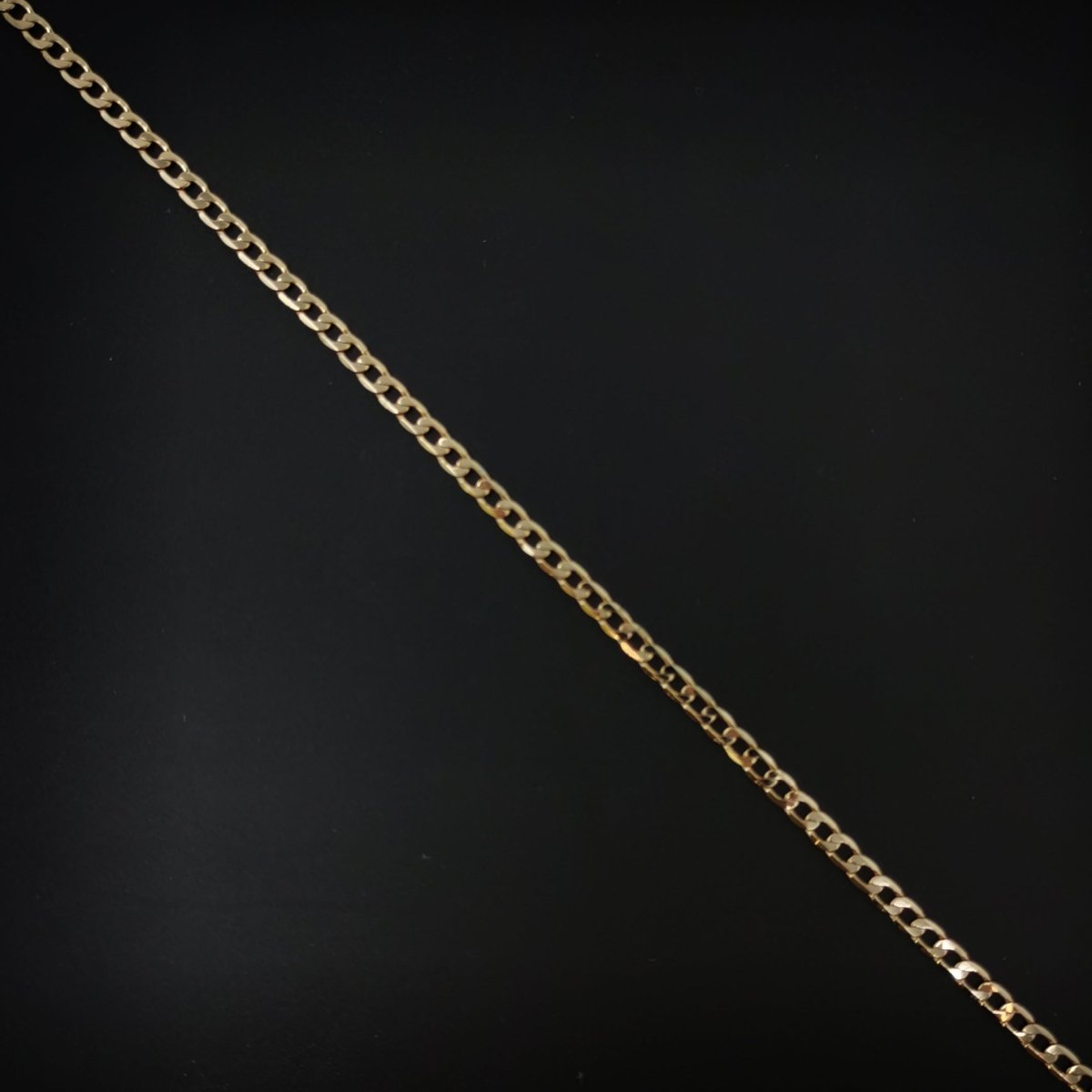 18K Gold Filled Curb Chain Necklace, 17.7 Inches Curb Finished Necklace For Jewelry Making, Dainty 1mm Curb Necklace w/ Lobster Clasps | CN-679  Clearance Pricing