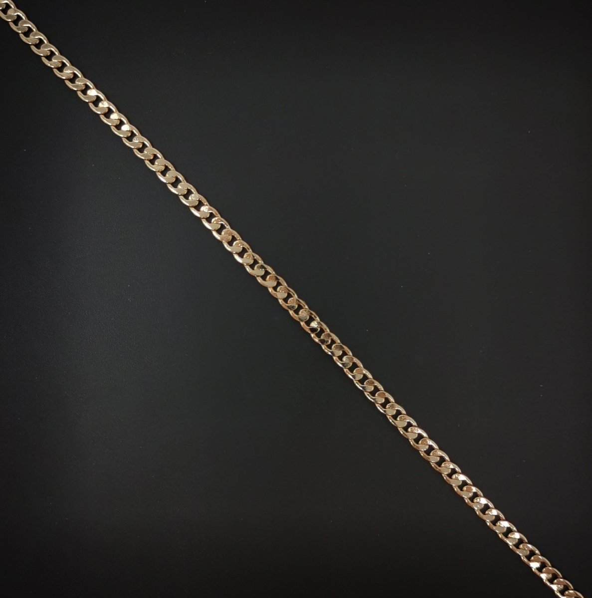 18K Gold Filled Curb Chain Necklace, 19.6 Inches Curb Finished Chain Necklace For Necklace Jewelry Making, 4mm Width Curb Necklace w/ Lobster Clasps | CN-684  Clearance Pricing