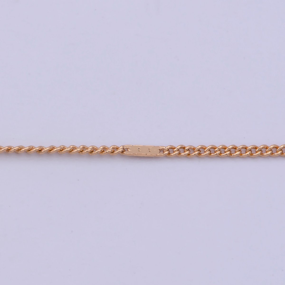 18k Gold Filled Curb Necklace Dainty Curb Necklace 18 inch + 2 inch Extender long Ready to Wear Chain | WA-475 Clearance Pricing