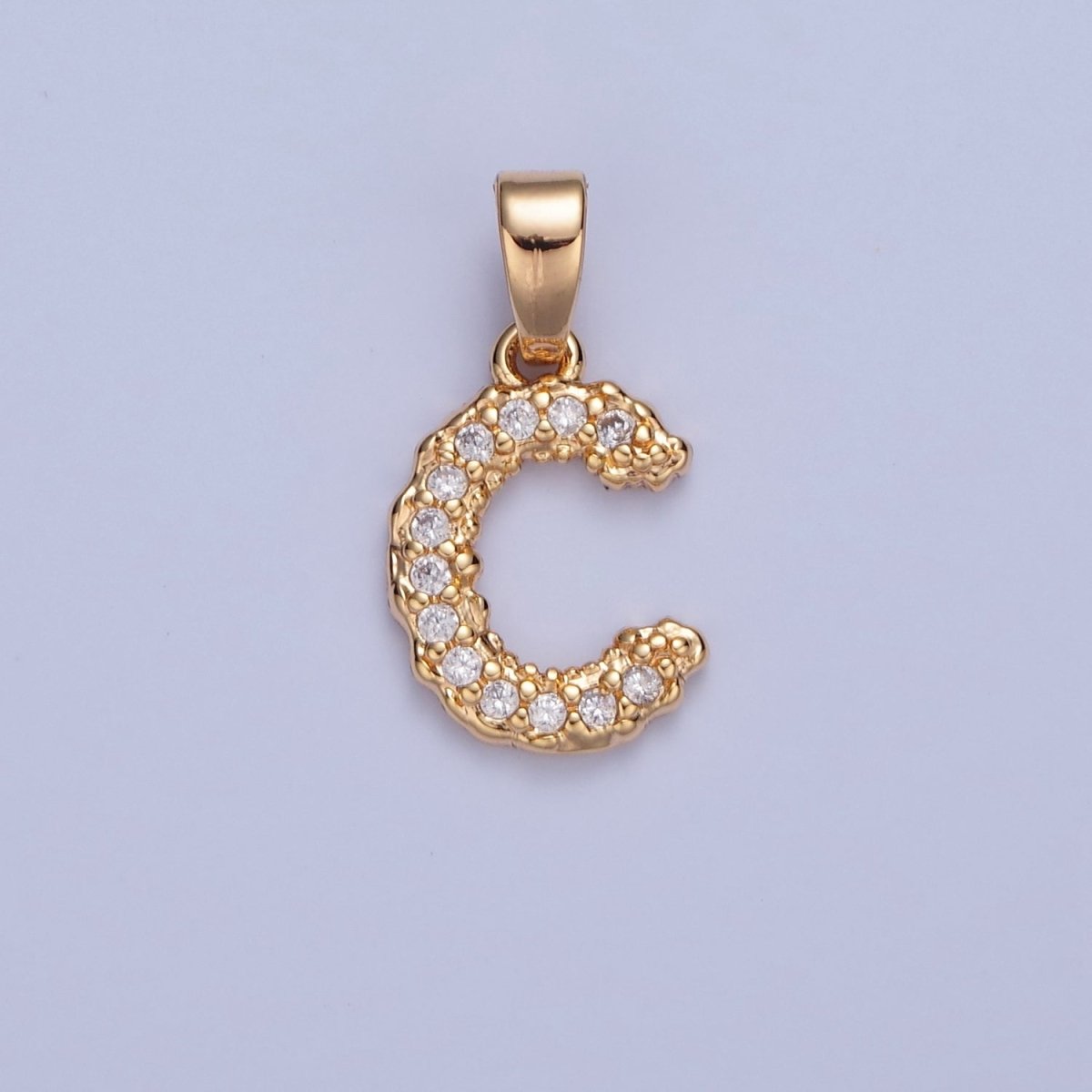 18k Gold Filled CZ Initial, Letter Alphabet Micro Pave charms Dainty Gold Cubic Pendant Charm for Necklace Bracelet Personalized Jewelry A-849-A-861