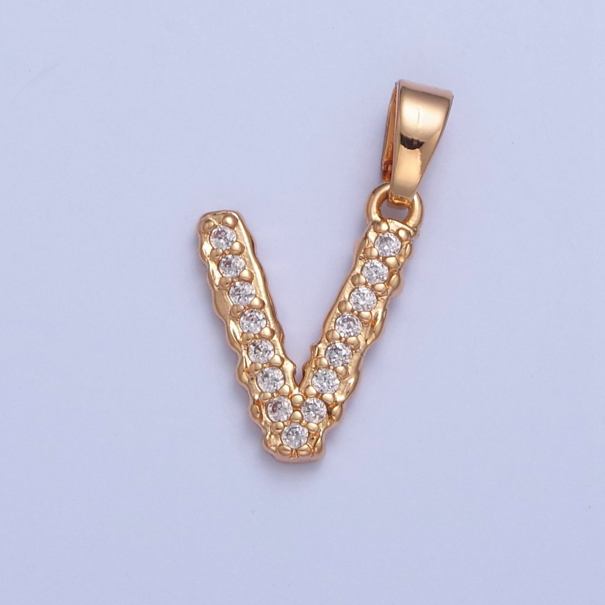 18k Gold Filled CZ Initial, Letter Alphabet Micro Pave charms Dainty Gold Cubic Pendant Charm for Necklace Bracelet Personalized Jewelry A-849-A-861