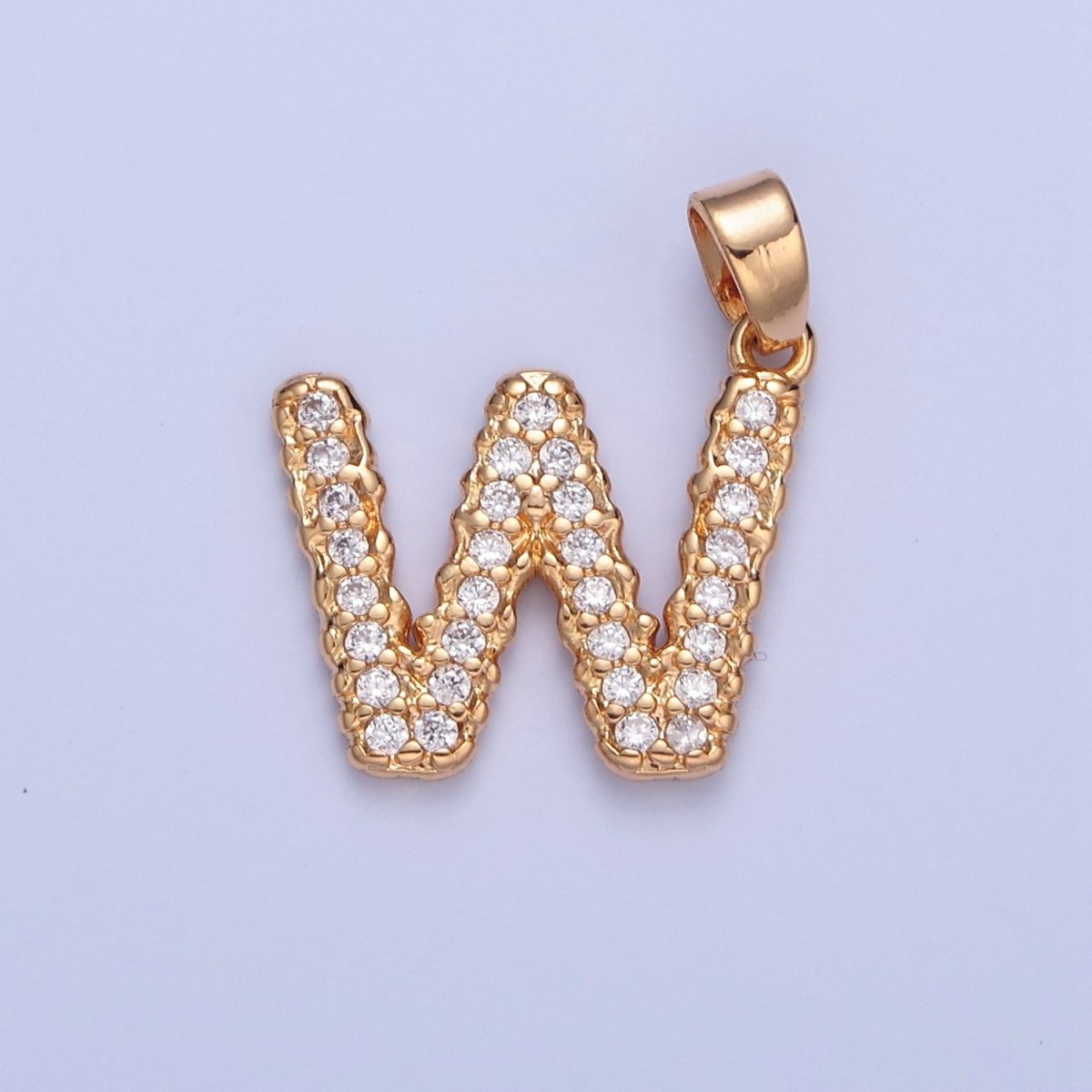 18k Gold Filled CZ Initial, Letter Alphabet Micro Pave charms Dainty Gold Cubic Pendant Charm for Necklace Bracelet Personalized Jewelry A-849-A-861