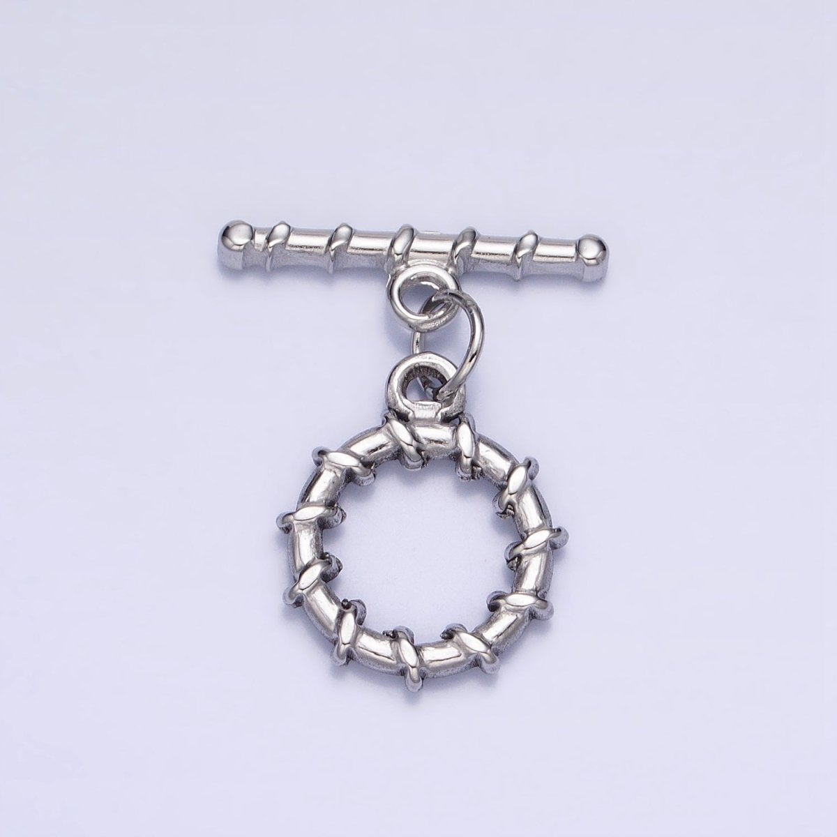 18K Gold Filled Geometric Tie Toggle Clasps in Gold & Silver | Z-299 Z-300