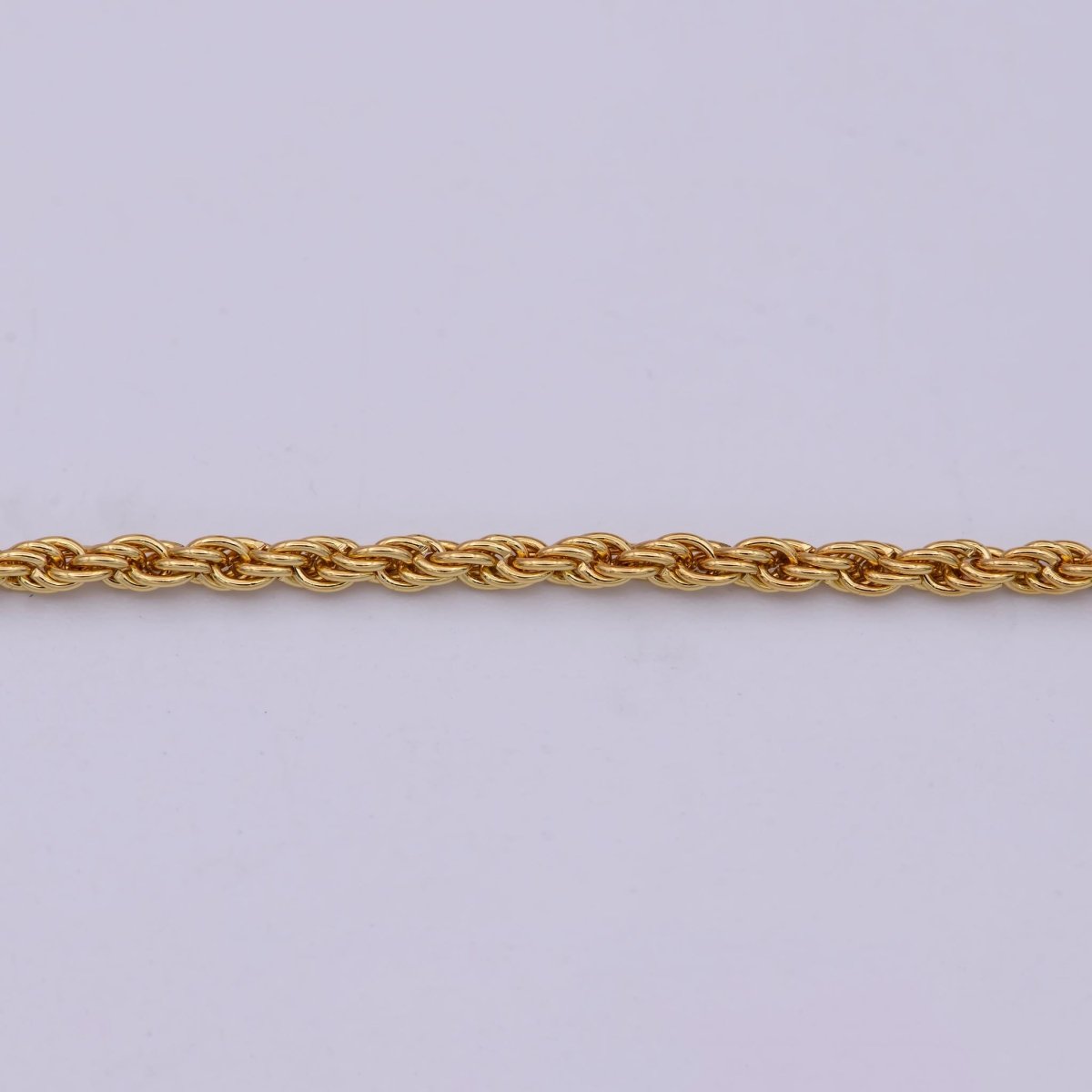 18k Gold Plated Gold Twisted Rope Chain by Yard Chunky Twisted Rope chain for Jewelry Making | ROLL-566 Clearance Pricing