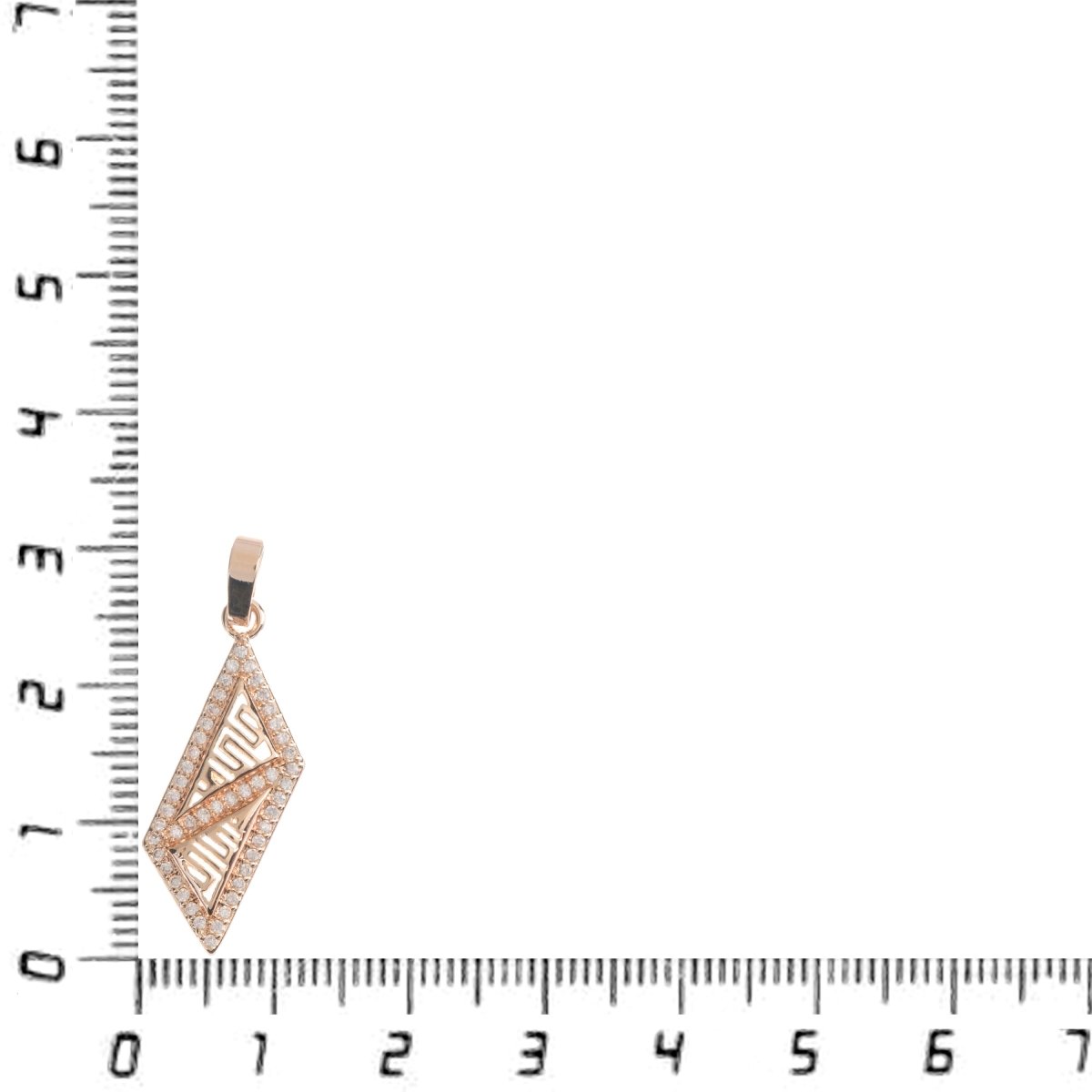 18K Gold Filled Minimalist Rectangle Bar, Dangle Intricate Cubic Zirconia Bails Findings for Necklace Charm Pendant Jewelry Making Supplies H-782