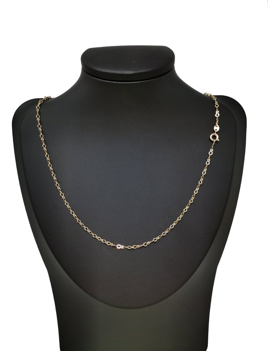 18k Gold Filled Necklace Cable Chain Gold Necklace Gift for her Gold Chain Link Necklace Gold, 18" Figure Eight Necklace w/ Spring Ring | CN-719  Clearance Pricing