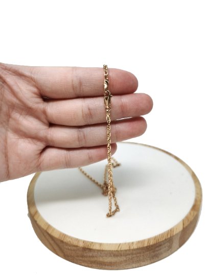18K Gold Filled Necklace - Cable Necklace - Dainty Gold Cable Chain Layering Necklace 2.5mm 19.6 inch w/ Lobster Clasp | CN-733  Clearance Pricing