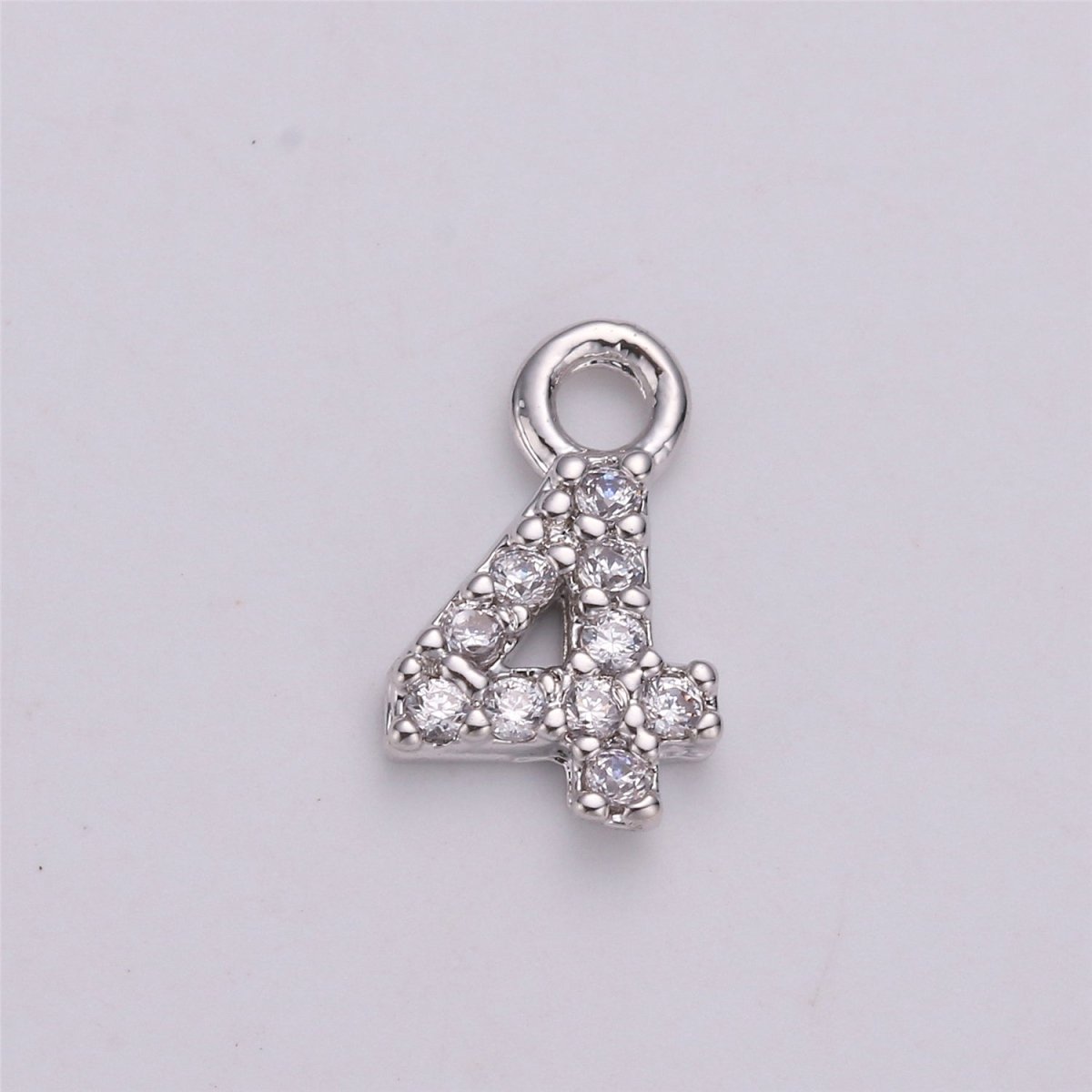 18K Gold Filled Number Charm Micro Pave numbers Gold arabic numerals charms for Bracelet Necklace Earring Charm Jewelry Making Supply M-021-M-042