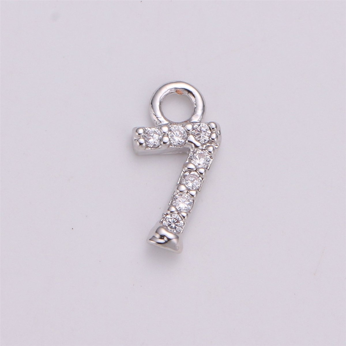18K Gold Filled Number Charm Micro Pave numbers Gold arabic numerals charms for Bracelet Necklace Earring Charm Jewelry Making Supply M-021-M-042