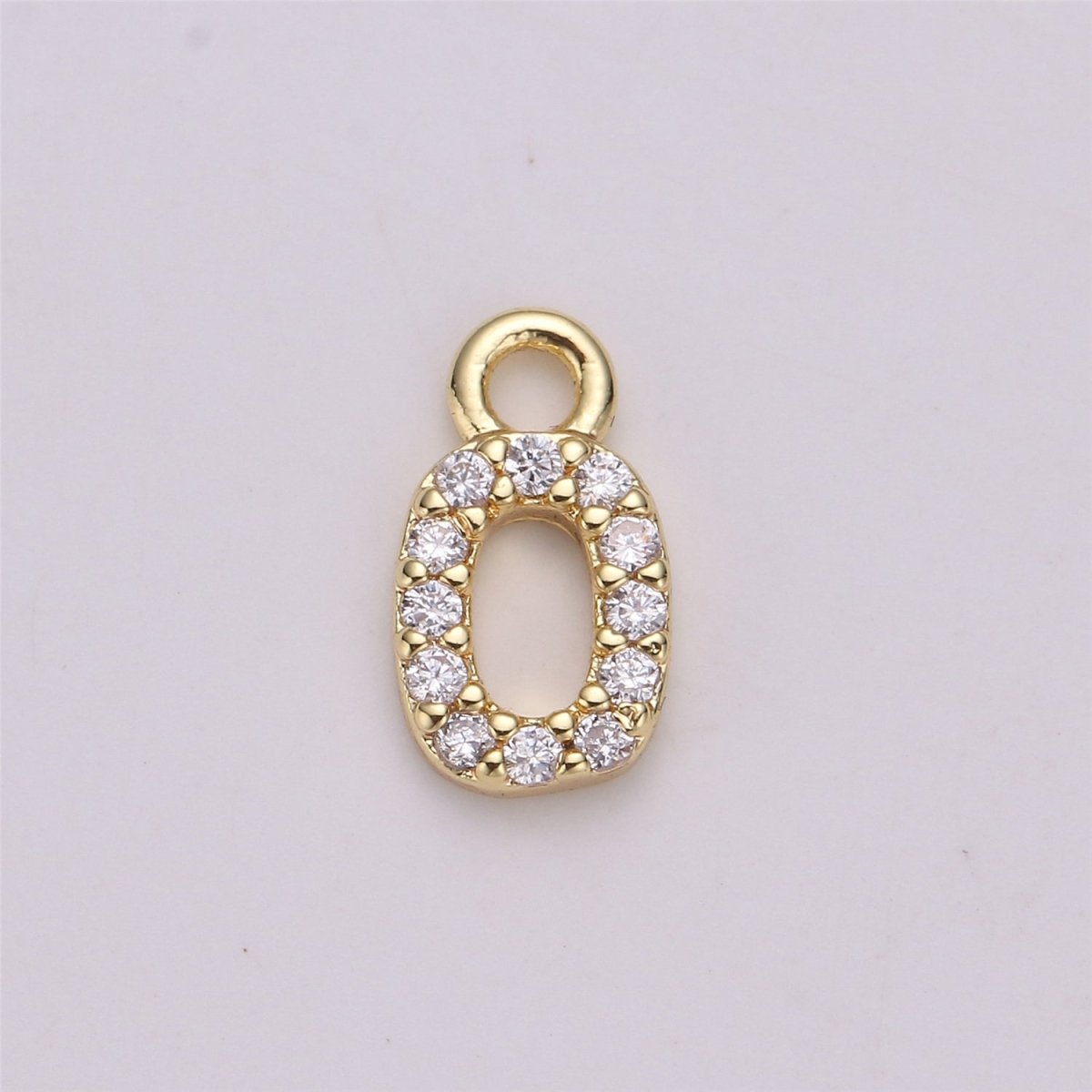 18K Gold Filled Number Charm Micro Pave numbers Gold arabic numerals charms for Bracelet Necklace Earring Charm Jewelry Making Supply M-021-M-042