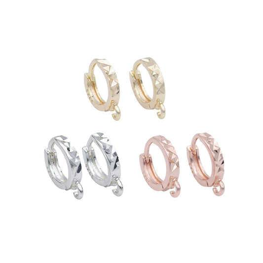 18k Gold Filled one touch w/ open link Lever back earring making, 12x15 mm, Nickel free Lead Free for Earring Charm Making Findings K-054 K-070 K-106