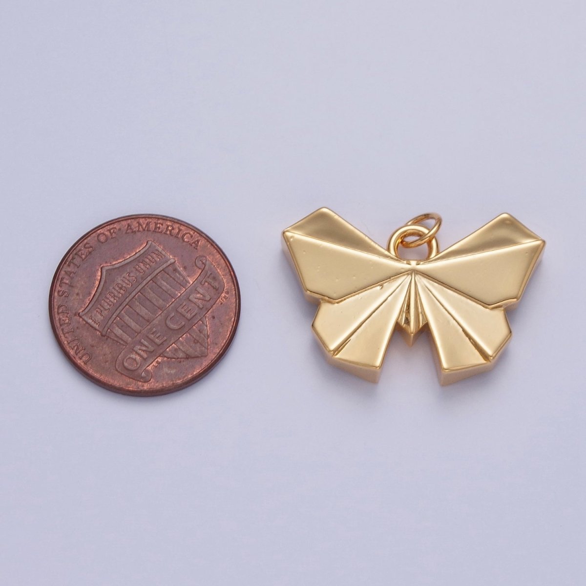 18K Gold Filled Origami Butterfly Mariposa Insect Animal Charm | X-081