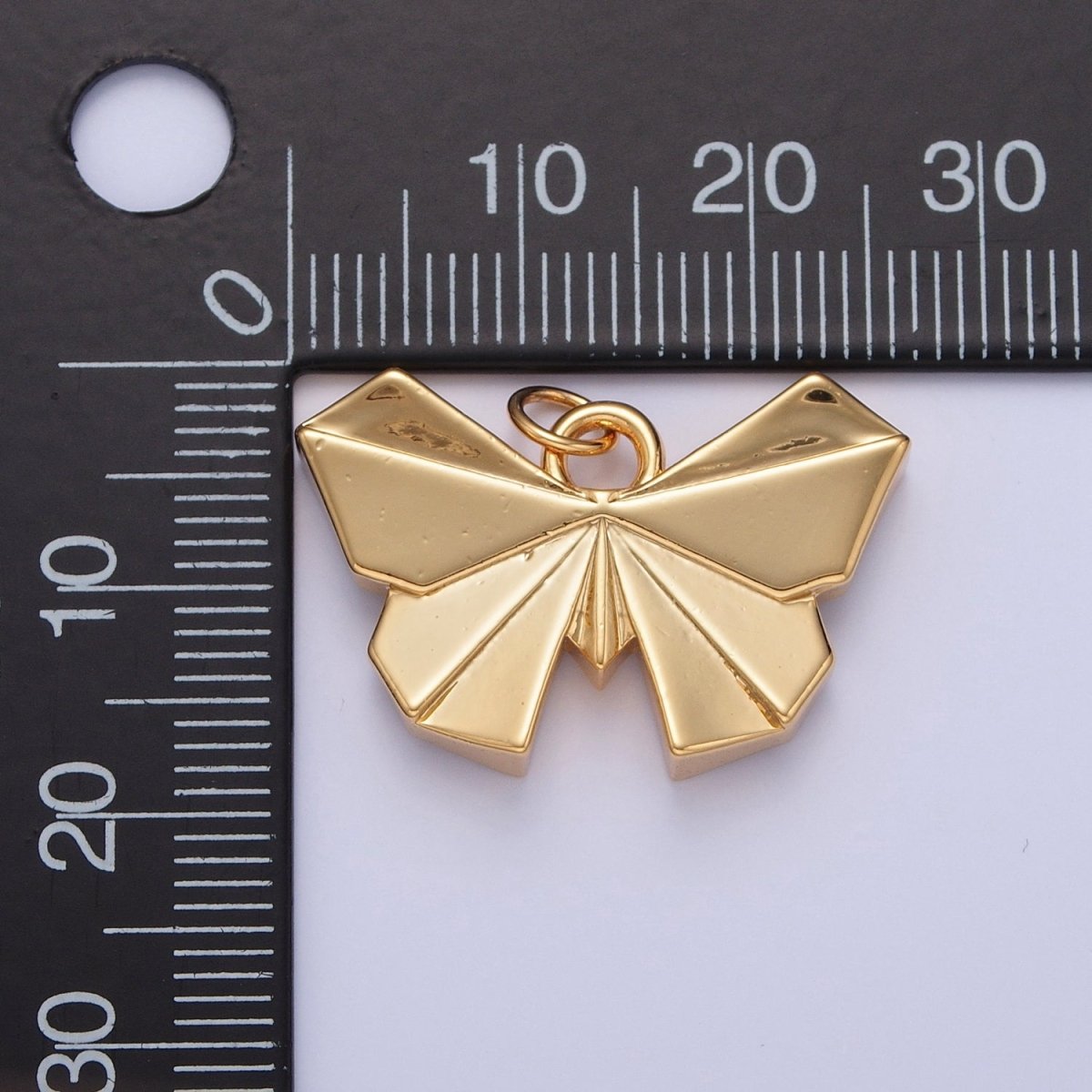 18K Gold Filled Origami Butterfly Mariposa Insect Animal Charm | X-081