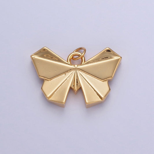 18K Gold Filled Origami Butterfly Mariposa Insect Animal Charm | X-081