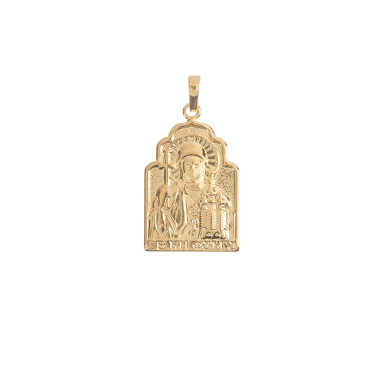 18K Gold Filled Nossa Senhora Aparecida , Golden Cross, Church Symbol Charm DIY Gifts, Bails Findings for Earring Necklace Pendant Jewelry Making Supplies H-762