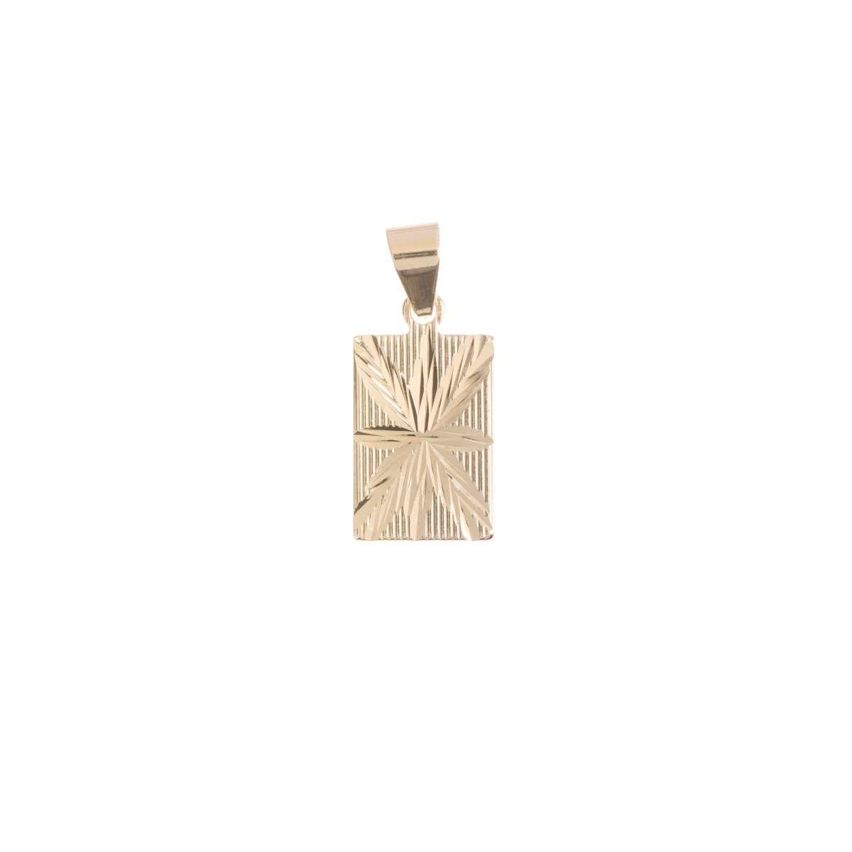 18K Gold Filled Rectangle Bar, Golden Wheat Natural Wild Plant Dangle Gift Bails Findings for Earring Necklace Jewelry Making Supplies Charm H-761
