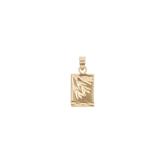 18K Gold Filled Rectangle Minimalist Bar, Wheat Plant Tree Life Bails Findings for Earring Necklace Jewelry Making Supplies H-758