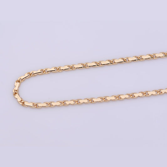 18K Gold Filled Scroll Chain Necklace, 18 Inch Scroll Finished Chain For Jewelry Making, Dainty 2.5mm Designed Necklace w/ Spring Ring | CN-385  Clearance Pricing