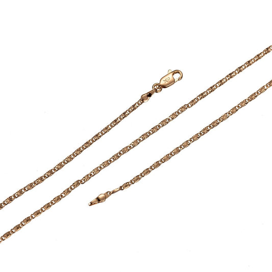 18K Gold Filled Scroll Chain Necklace, 23.5 inch Designed Necklace For Jewelry Making, Dainty 1.7mm Designed Necklace w/ Spring Ring | CN-412  Clearance Pricing