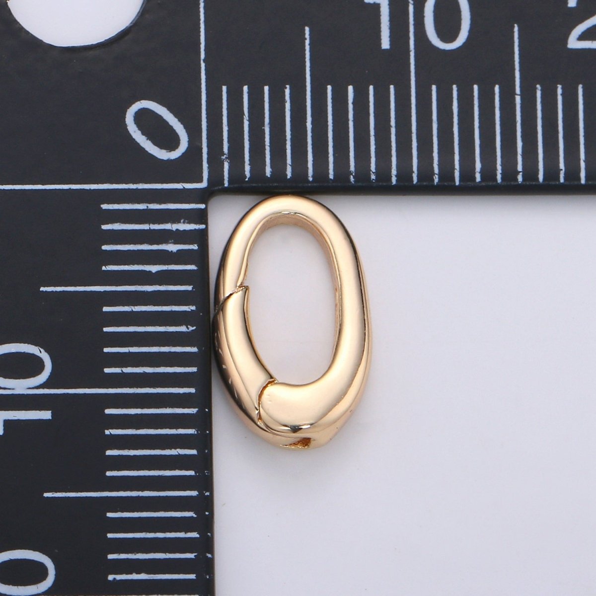 18k Gold Filled Small Push Gate Oval Clasp, Spring gate Clasp, 13x8mm WHOLESALE Supply L-007